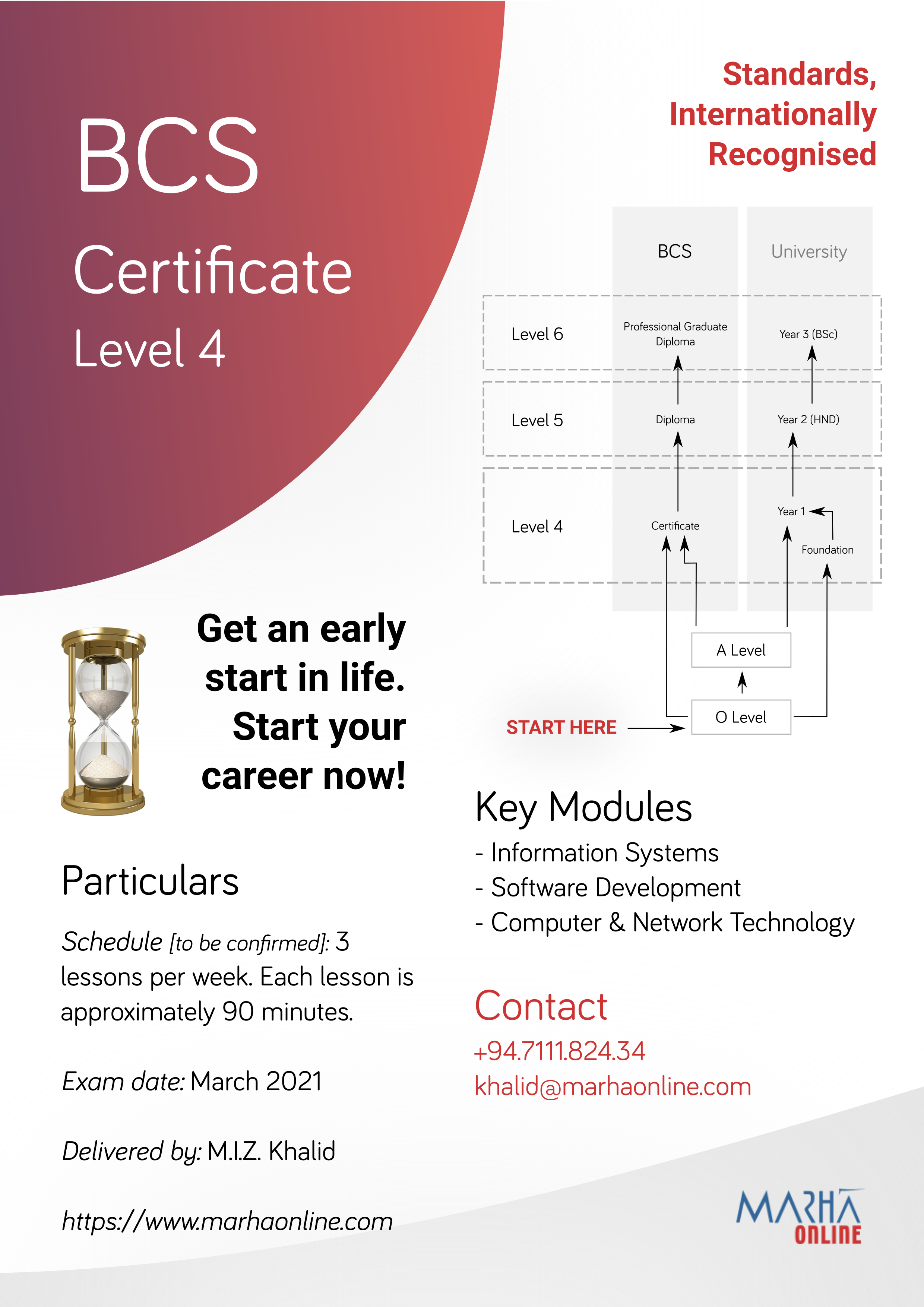 Get an early start in life. Start your career in IT now. - bcs certificate level ad